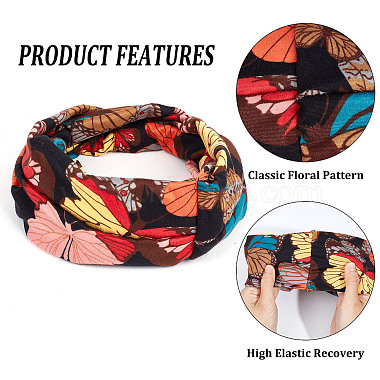 5Pcs 5 Colors Boho Criss Cross Headbands Elastic Headbands(OHAR-GF0001-19)-7