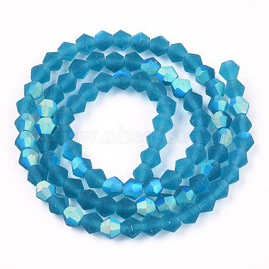 Imitate Austrian Crystal Bicone Frosted Glass Beads Strands(GLAA-F029-TM4mm-A01)-2