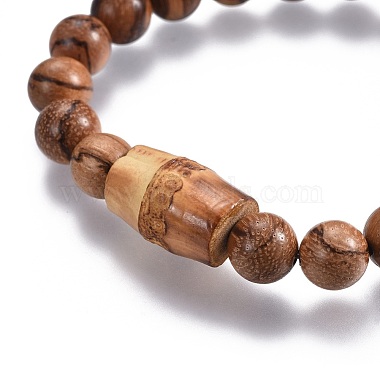 Men's Wood Beads Stretch Bracelets(BJEW-JB04121-02)-3