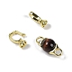 Natural Tiger Eye with Brass Fold Over Clasps(G-G141-03G-20)-2