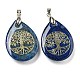 Dyed Natural Lapis Lazuli Teardrop Pendants(G-Q175-01D)-1