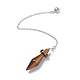 Natural Tiger Eye Pointed Dowsing Pendulums(AJEW-B020-05P-02)-2