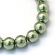 Baking Painted Pearlized Glass Pearl Round Bead Strands(HY-Q330-8mm-49)-2