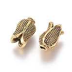 Tibetan Style Alloy Beads, Flower, Antique Golden, 11x6mm, Hole: 1.8mm(PALLOY-E566-17AG)