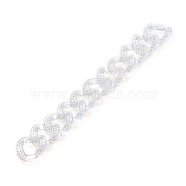 Handmade Transparent Acrylic Curb Chains, Twisted Chain, Textured, AB Color Plated, Clear AB, Link: 29.5x24.5x6mm, about 39.37 inch(1m)/strand(X-AJEW-JB00570)