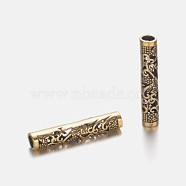 Hollow Alloy Tube Beads, Antique Golden, 36x7mm, Hole: 5mm(PALLOY-K192-58AG)