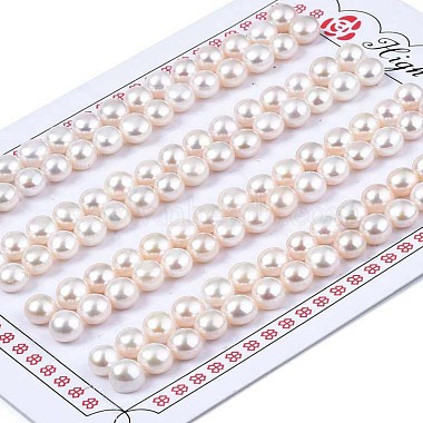 Seashell Color Half Round Pearl Beads