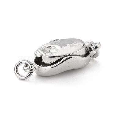 Rhodium Plated 925 Sterling Silver Bayonet Clasps(STER-Z001-105B-S)-4
