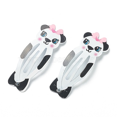 White Stainless Iron Snap Hair Clips