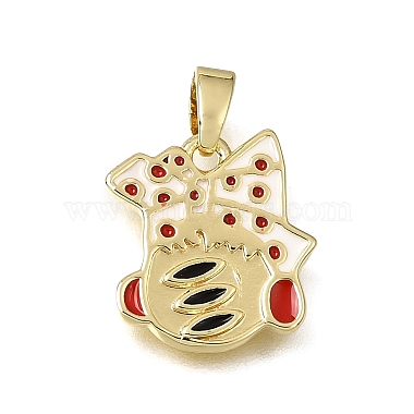 Brass with Red Enamel Charms(KK-CBAA632-29G)-1