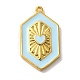 Rack Plating Brass Enamel Pendant(KK-A229-31G-07)-1