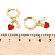 Pendientes de aro de latón ABS con forma de corazón y perlas de imitación(EJEW-M077-18G)-5