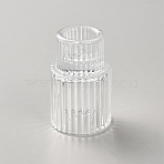 Double-ended Glass Candlestick, Column, Clear, 69x45mm, Inner Diameter: 43mm(AJEW-WH0596-189B)