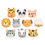 Animal Theme Opaque Resin Cabochons, Mixed Color, Mixed Shapes, 20x22x8mm(RESI-B048-04)