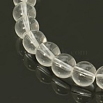Round Transparent Clear Glass Beads Strands, 8mm, Hole: 1mm, about 40pcs/strand, 11~12 inch(X-GR8mm01Y)