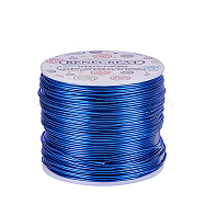 Round Aluminum Wire, Blue, 18 Gauge, 1mm, about 492.12 Feet(150m)/roll(AW-BC0001-1mm-01)