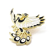 Animal Enamel Pin, Light Gold Alloy Badge for Clothes Backpack, Bird Pattern, 30.5x30x1.5mm(JEWB-I022-01F)