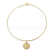 Brass Charm Necklace, Lead Free & Cadmium Free, Real 18K Gold Plated, Real 18K Gold Plated, 7-1/2 inch(19cm)(BJEW-Q350-07C-G)