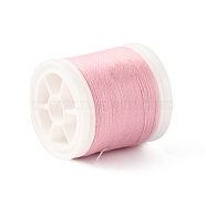 Luminous Polyester Cords, Round, Pink, 0.1mm, about 109.36 Yards(100m)/Roll(OCOR-WH0071-010I)