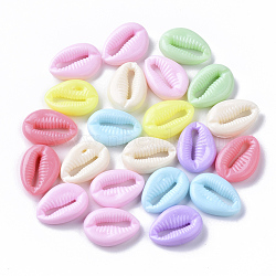 Opaque Polystyrene(PS) Plastic Beads, Cowrie Shell Shape, Mixed Color, 17x12.5x4.5mm, about 1000pcs/500g(KY-I004-21B)
