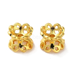 Rack Plating Brass Spacer Beads, Long-Lasting Plated, Lead Free & Cadmium Free, Flower, Golden, 6x5mm, Hole: 1.2mm(KK-F090-19G)