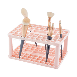 Plastic Cosmetic Brush Storage Stands, for Makeup Brush Holder, Misty Rose, 13x20x10cm(MRMJ-WH0070-34B)