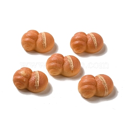 Opaque Resin Imitation Food Decoden Cabochons, Bread, Saddle Brown, 27x17.5x14mm(RESI-A033-05D)