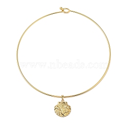 Brass Charm Necklace, Lead Free & Cadmium Free, Real 18K Gold Plated, Real 18K Gold Plated, 7-1/2 inch(19cm)(BJEW-Q350-07C-G)