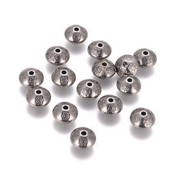Tibetan Style Spacer Beads, Bicone, Lead Free & Nickel Free & Cadmium Free, Gunmetal, 10.5x7.5mm, Hole: 1mm