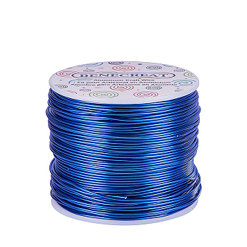 Round Aluminum Wire, Blue, 18 Gauge, 1mm, about 492.12 Feet(150m)/roll