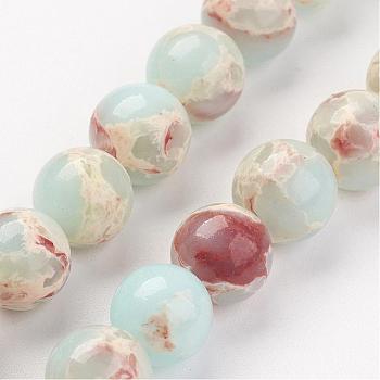 Synthetic Shoushan Stone Beads Strands, Round, 6mm, Hole: 1mm, about 63~65pcs/strand, 15 inch