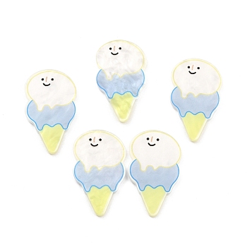 Acrylic Ice Cream Cabochons, for Hair Accessories, Colorful, 43x25x2mm