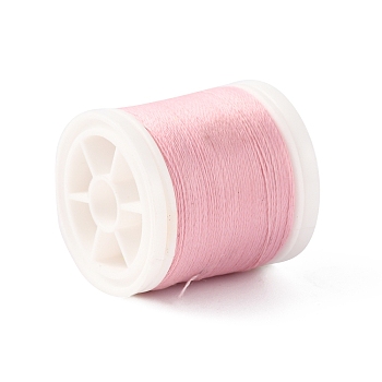Luminous Polyester Cords, Round, Pink, 0.1mm, about 109.36 Yards(100m)/Roll