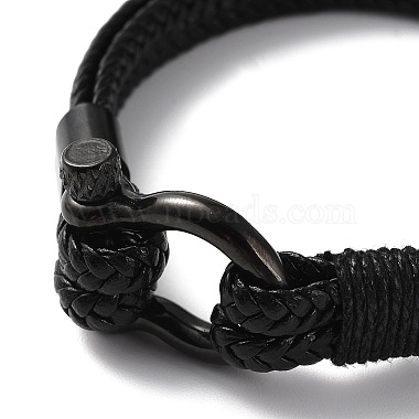 браслет из кожаного плетеного шнура(BJEW-F460-08B)-2