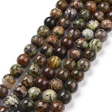Round Green Opal Beads
