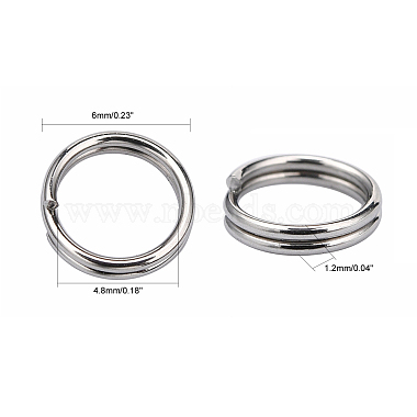 304 Stainless Steel Split Rings(STAS-E010-6x1mm-2)-2