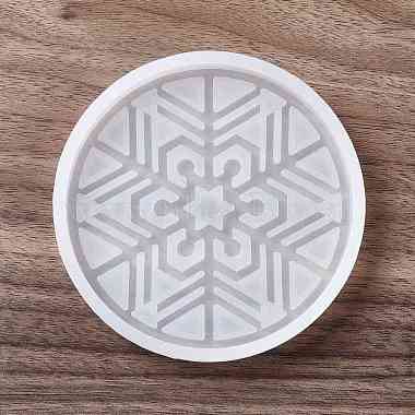 Moules en silicone de tapis de tasse de motif de flocon de neige de noël bricolage(DIY-E055-17)-2