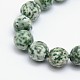 Chapelets de perles en jaspe à pois verts naturels(G-L148-14mm-01)-1