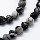 Natural Black Silk Stone/Netstone Beads Strands(X-G-I199-11-8mm)-3