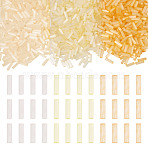 1200Pcs 3 Colors Glass Bugle Beads, Imitation Cat Eye, Mixed Color, 6.5~7x1.5~2mm, Hole: 0.8~1mm, 400pcs/color(SEED-TADJ0001-02)