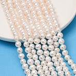 Natural Cultured Freshwater Pearl Beads Strands, Potato, Grade 3A, Old Lace, 8~9mm, Hole: 0.5mm, about 43~52pcs/strand, 13.46''(34.2cm)(PA-CBABE82-06B)
