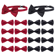 16Pcs 2 Colors Adjustable Polyester Bow Ties, Men's Necktie, with Plastic Buckles, Mixed Color, 296~505mm, 8pcs/color(AJEW-GA0006-74)