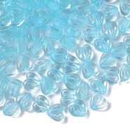 Transparent Acrylic Beads, Heart, Sky Blue, 8x8.5x5.5mm, Hole: 2.5mm, about 2030pcs/500g(MACR-S373-95-B15)