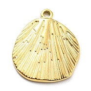 304 Stainless Steel Pendants, Leaf Charm, Real 14K Gold Plated, 18x16x2mm, Hole: 1mm(STAS-B044-16G)