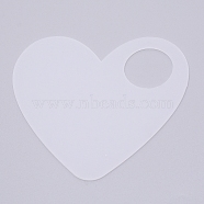 (Clearance Sale)Acrylic Color Palette, Heart, Painting Supplies, White, 102x109x2mm, Hole: 31mm(AJEW-WH0152-41)