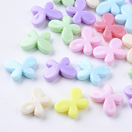Opaque Polystyrene Plastic Beads, Butterfly, Mixed Color,12.5x17.5x4.5mm, Hole: 1.8mm, about 100pcs/50g(X-KY-I004-05)
