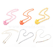 Curb Chain EyeGlass Chains, Mixed Materials, Mixed Color, 475~800mm(AJEW-EH00387)