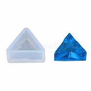 Triangle Shape DIY Silicone Molds, Resin Casting Molds, For UV Resin, Epoxy Resin Jewelry Making, White, 35x39x16.5mm, Inner Size: 28mm(X-AJEW-P036-06)