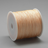 Nylon Thread, Chinese Knotting Cord, PeachPuff, 0.8mm, about 109.36 yards(100m)/roll(NWIR-Q008A-180)