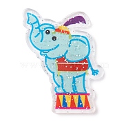 Circus Theme Acrylic Pendants, Elephant, 45x34x2mm, Hole: 1.7mm(MACR-U003-04I)